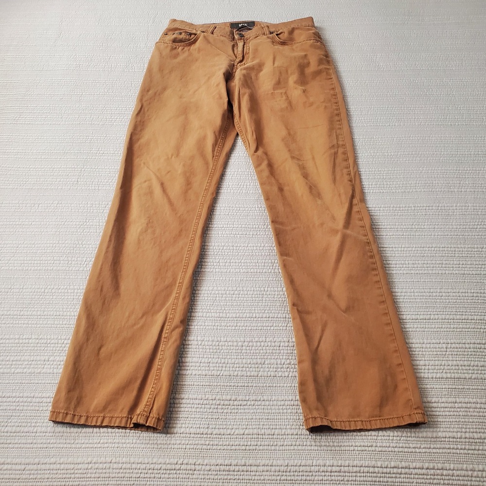 Brax Cooper Regular Fit Pants Mens 33/34 Brown Chinos 85-1508/63
